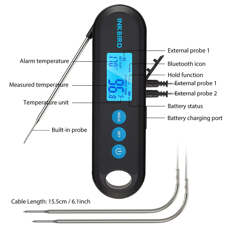 INKBIRD Bluetooth Food Thermometer IHT-2PB