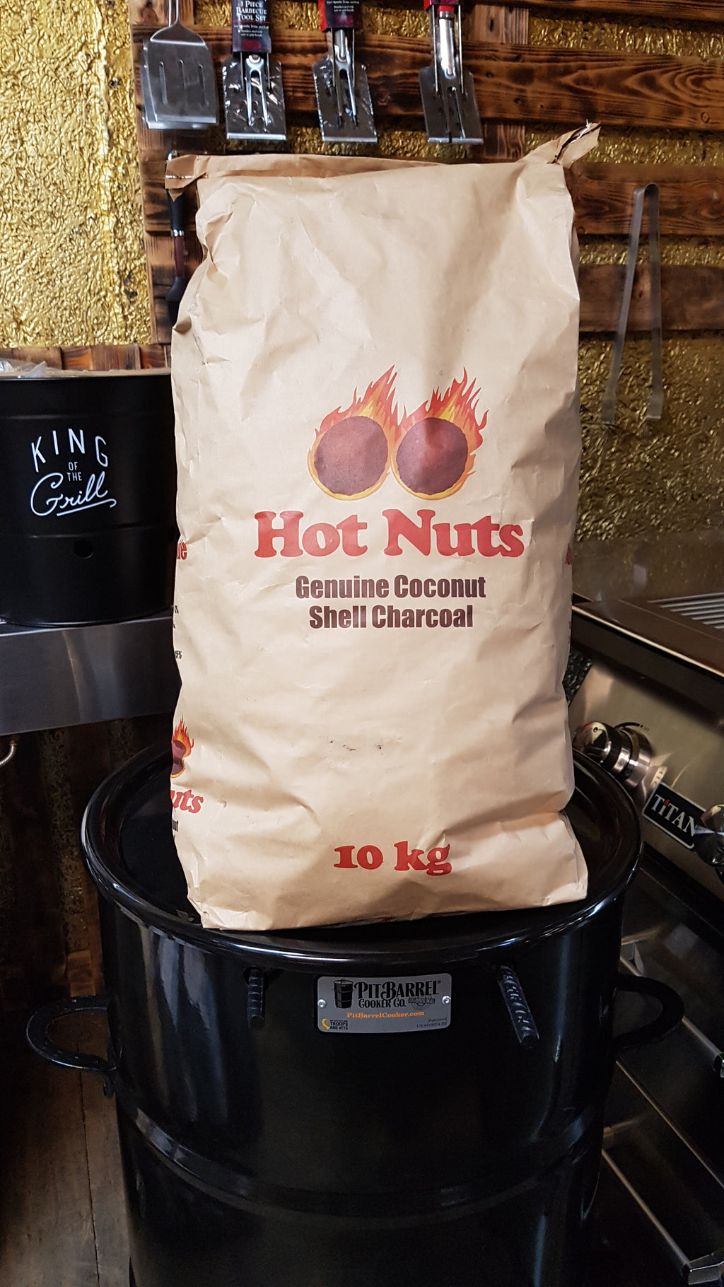 Hot Nuts Genuine Coconut Shell Charcoal  Briquettes 10kg