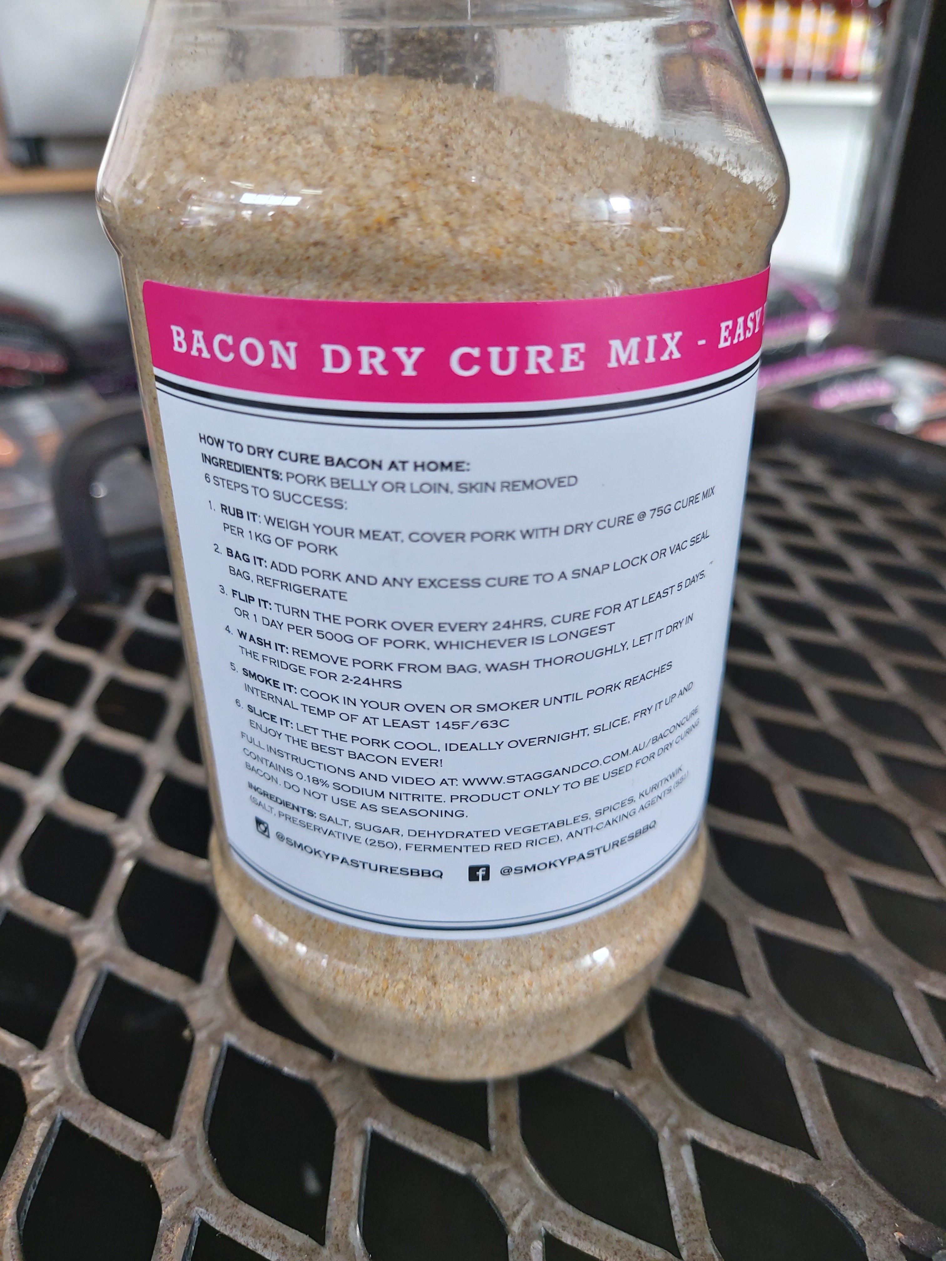 Bulletproof Bacon Dry Cure Mix 525g by Smoky Pastures