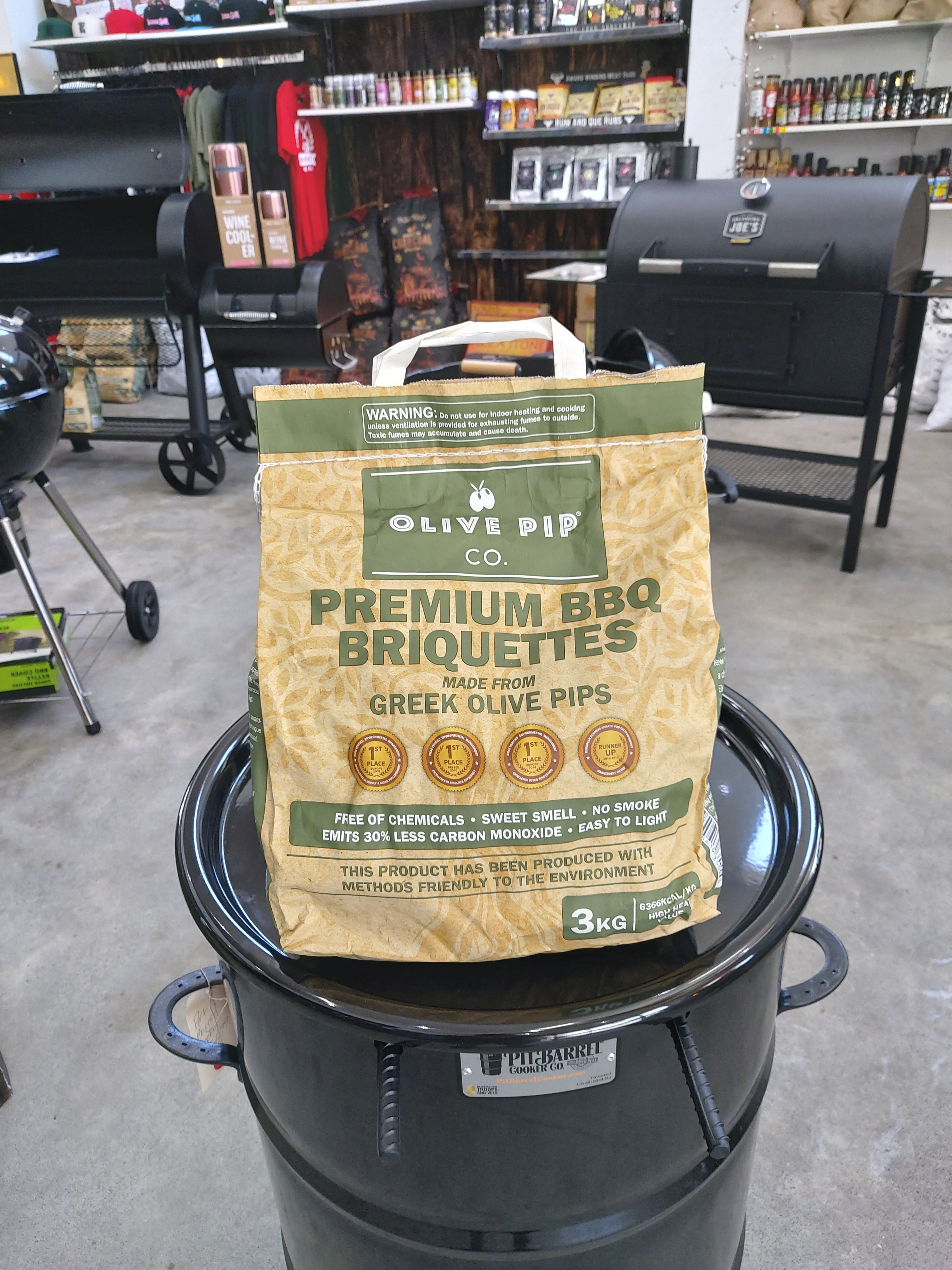 Olive Pip Co. Premium BBQ Briquettes 3kg, 8kg and 10kg
