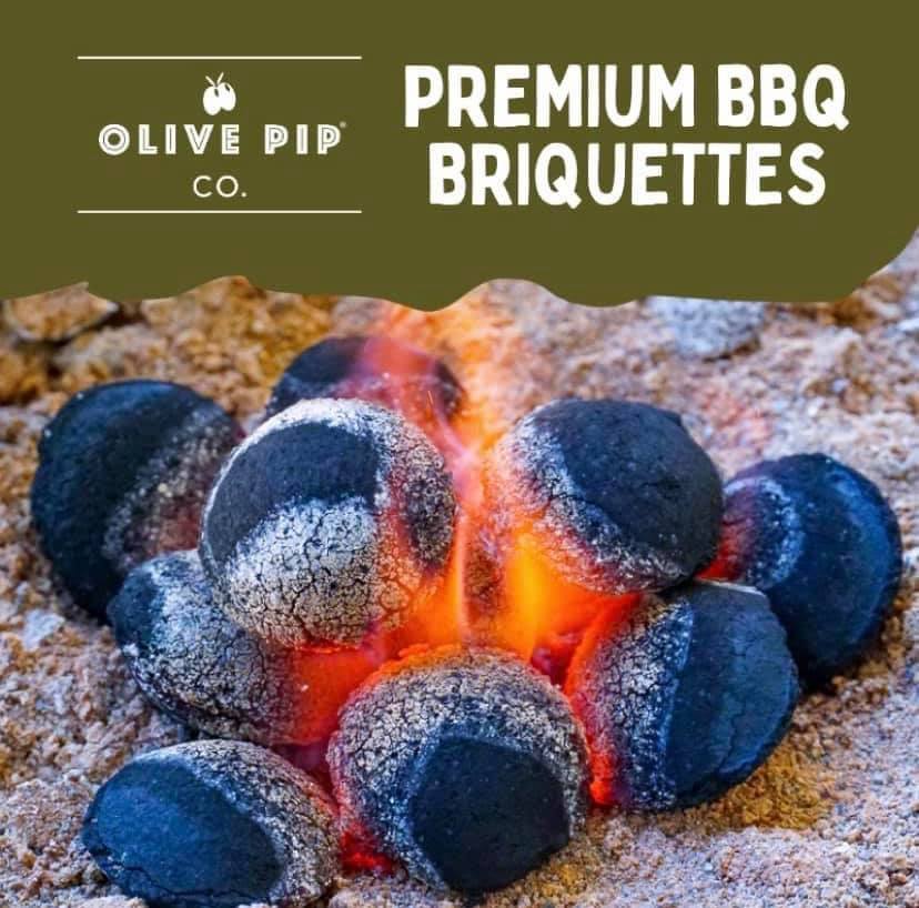 Olive Pip Co. Premium BBQ Briquettes 3kg, 8kg and 10kg