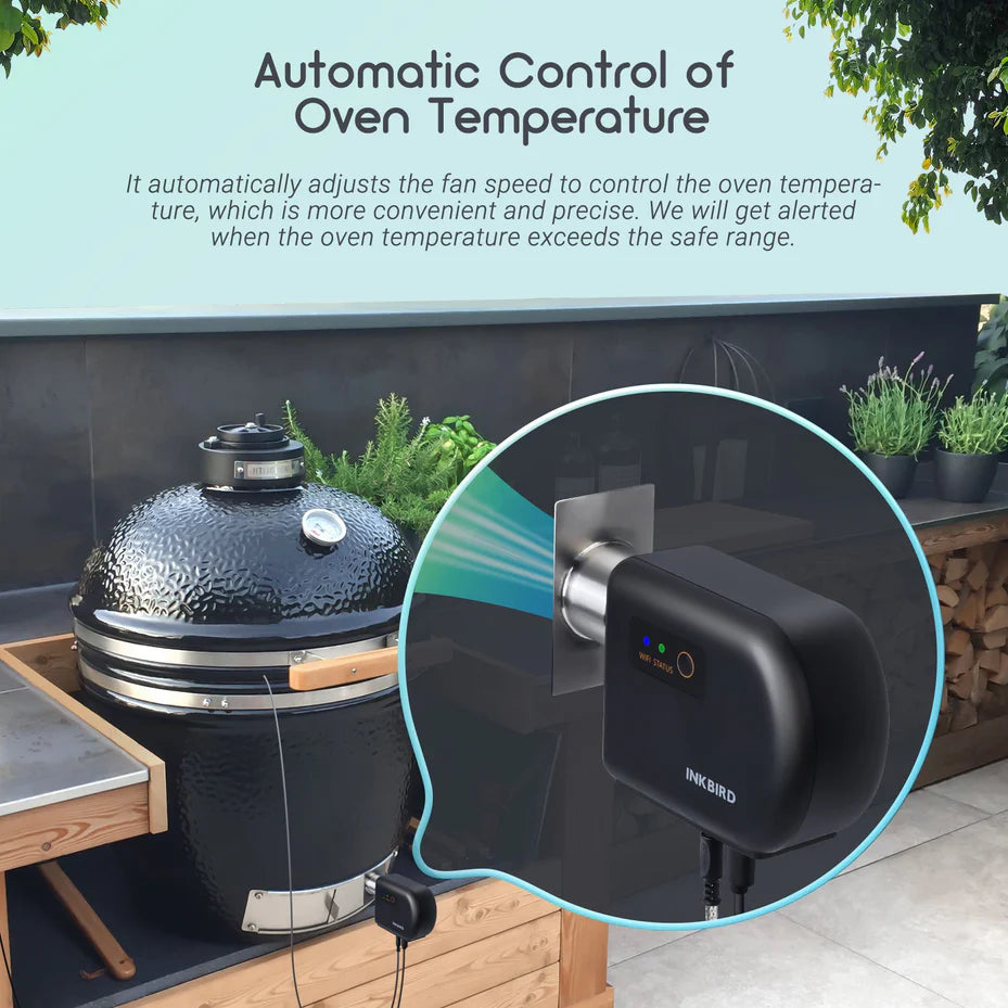 INKBIRD Wi-Fi Bluetooth Smoker Fan Controller Temperature Gauge ISC-027BW