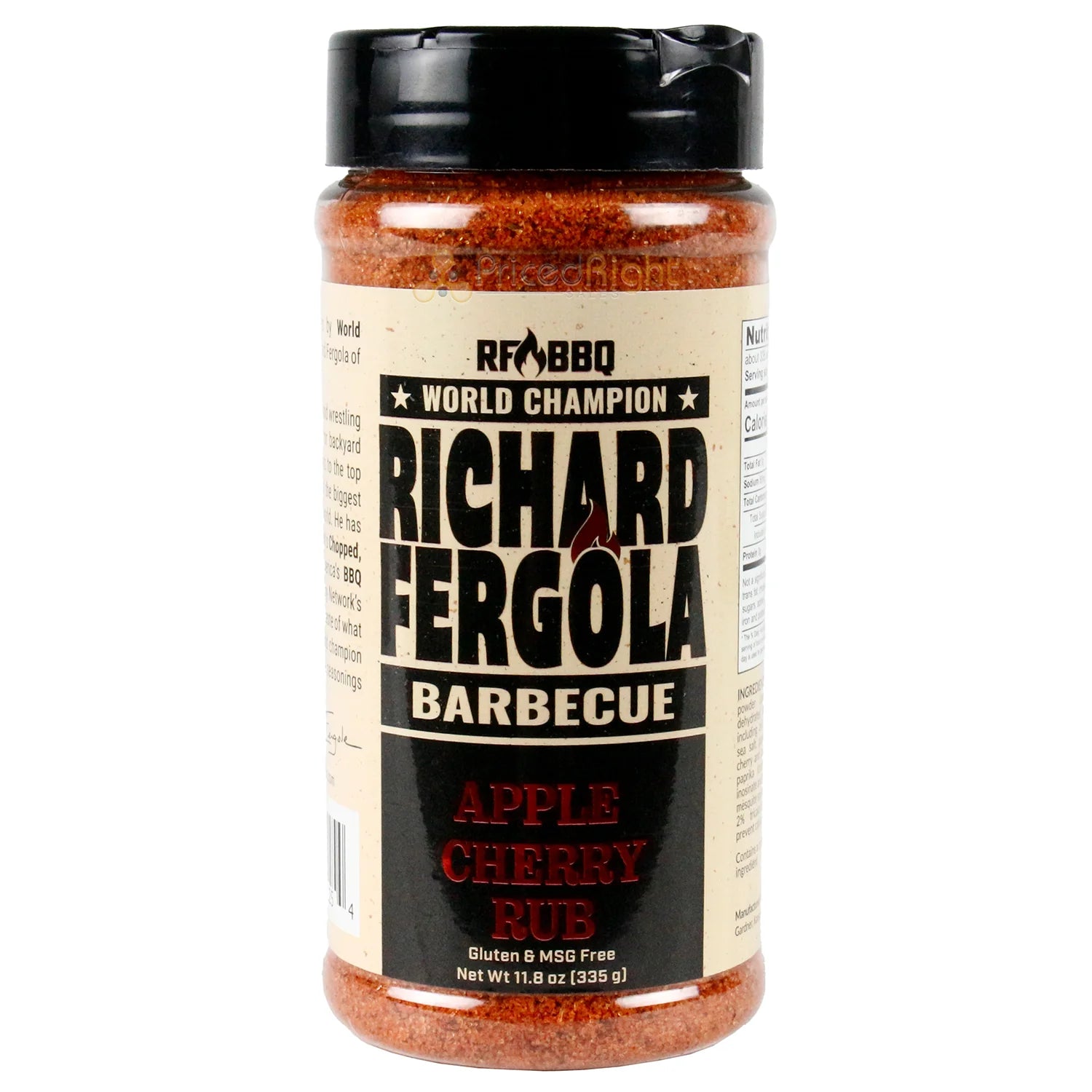 Richard Fergola Barbecue Apple Cherry Rub 11.8 Oz Gluten and MSG Free