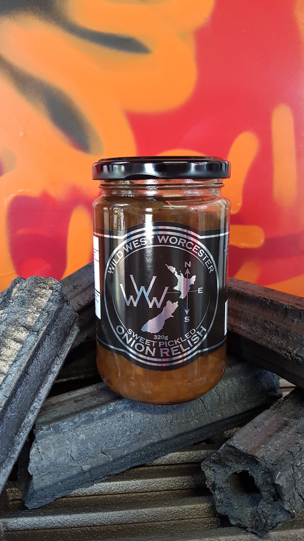 Sweet Pickled Onion Relish 320g by Wild West Worcester