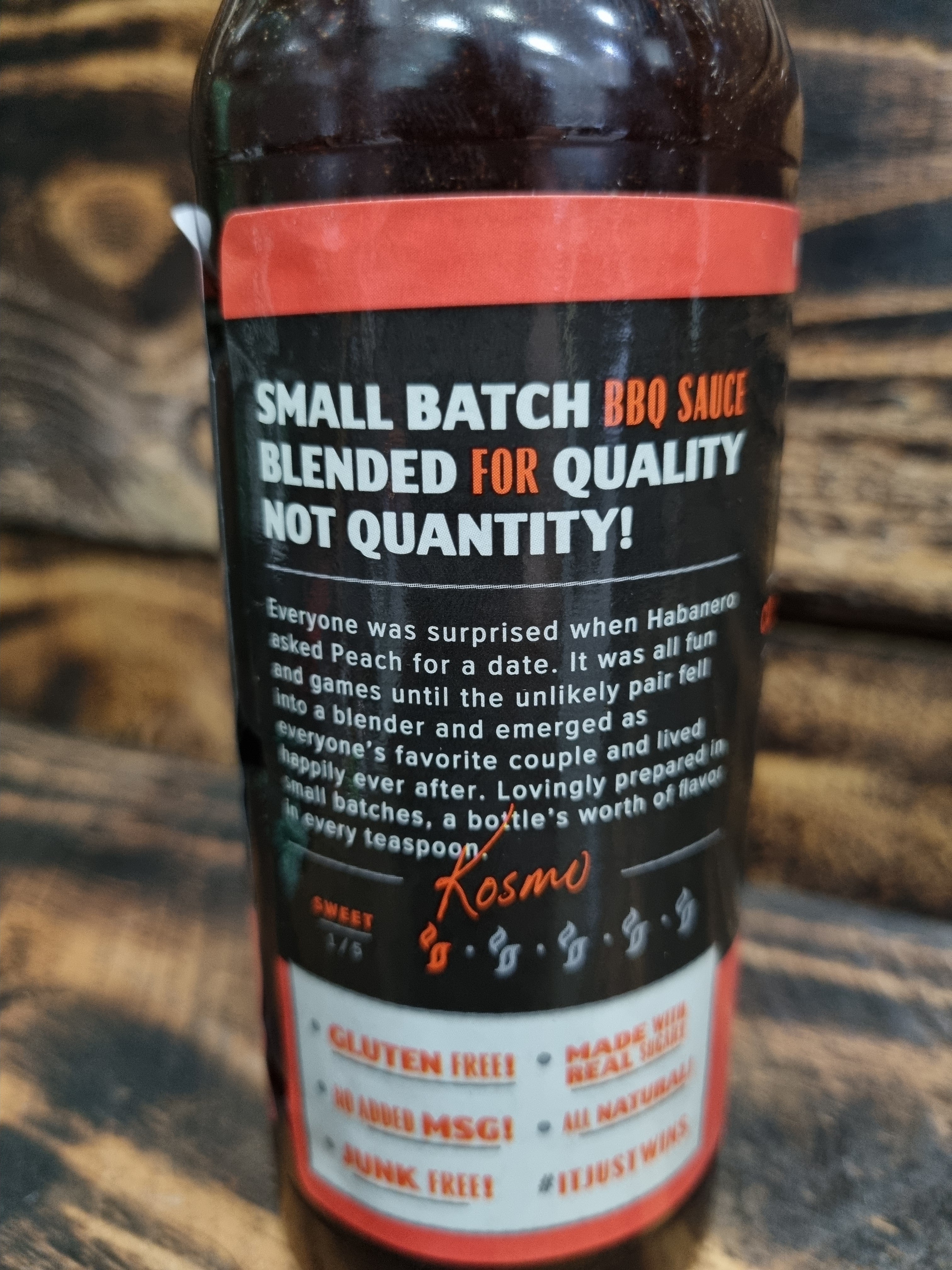 Peach Habanero BBQ Sauce by Kosmos Q