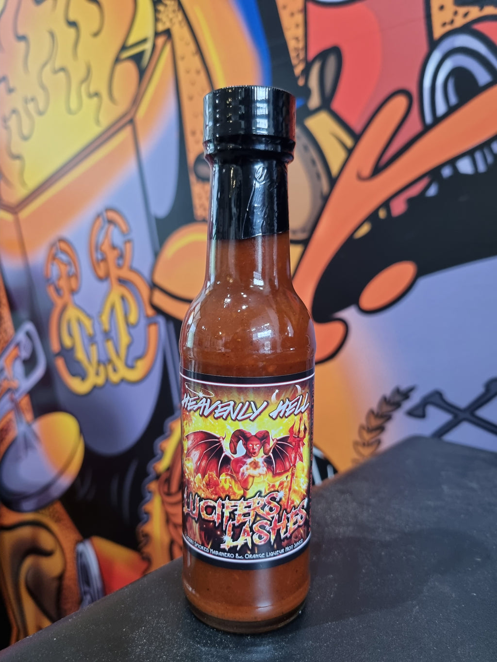 Lucifers Lashes Hot Sauce by Heavenly Hell