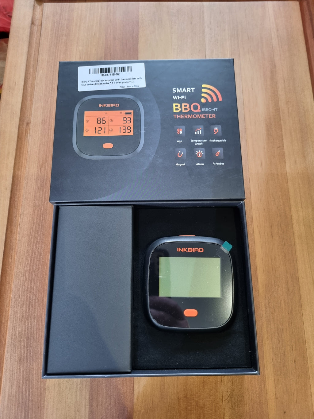 INKBIRD Smart Wi-Fi BBQ Thermometer IBBQ-4T